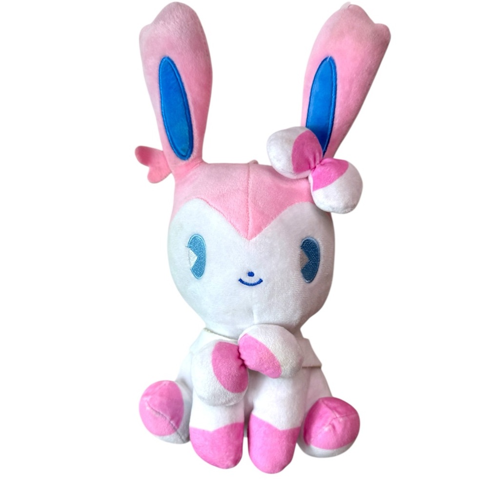 Charming Pink and Blue Bunny Plush